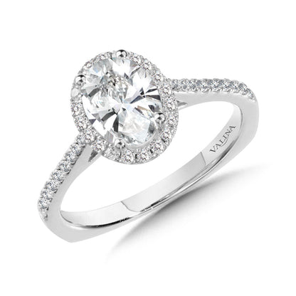 Valina Diamond Halo Engagement Ring R9990W