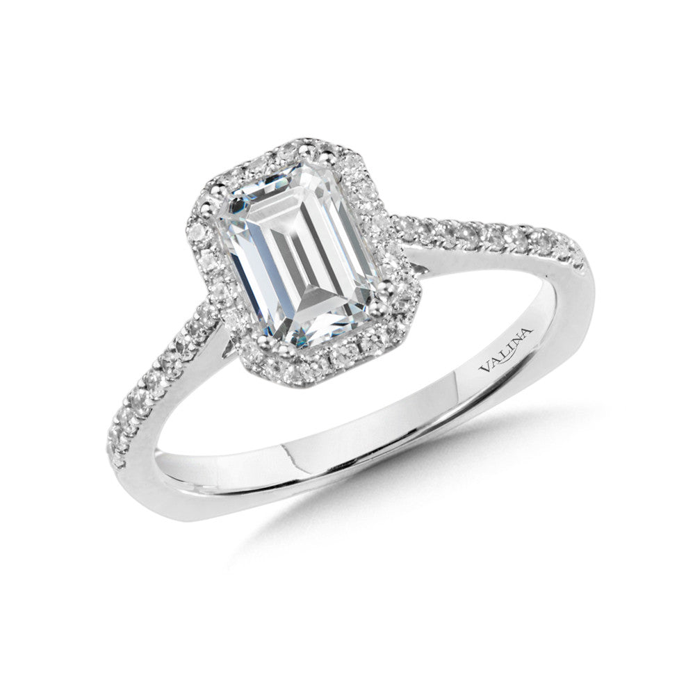 DIAMOND HALO ENGAGEMENT RING R9991W