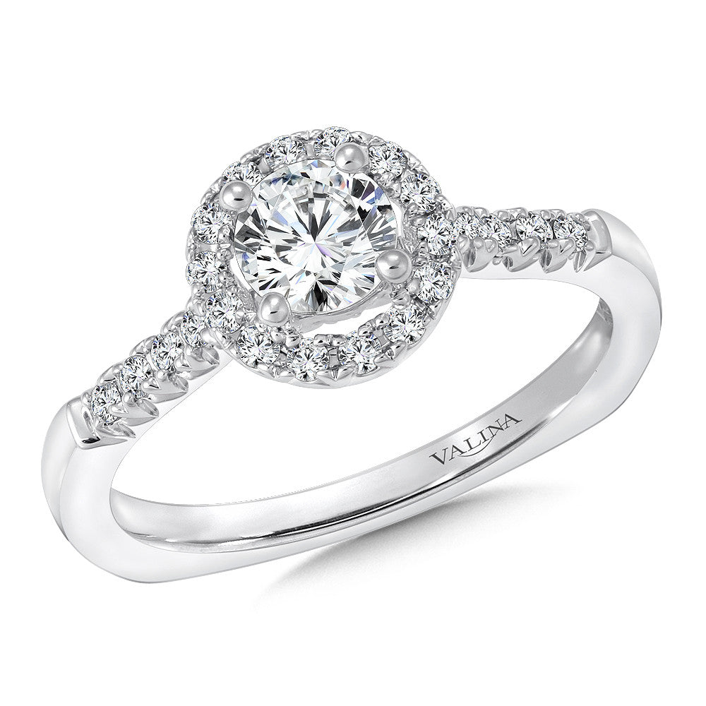 Valina Round Halo Diamond Engagement Ring RQ9353W