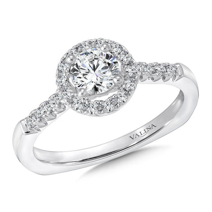 Valina Round Halo Diamond Engagement Ring RQ9353W