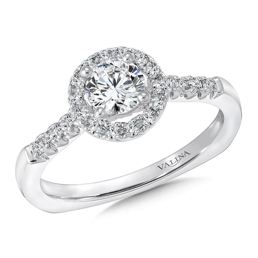Valina Round Halo Diamond Engagement Ring RQ9353W