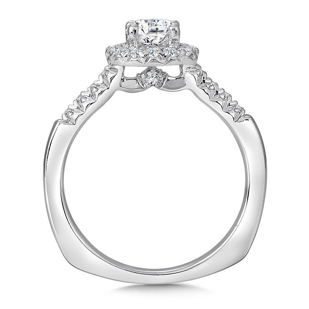 Valina Round Halo Diamond Engagement Ring RQ9353W