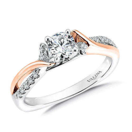 Rose & White Gold Diamond Engagement Ring RQ9370WP