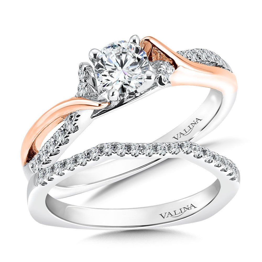 Valina Rose & White Gold Diamond Engagement Ring RQ9370WP