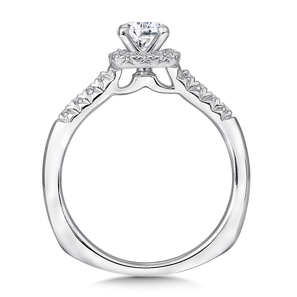 Valina Cushion Shape Halo Diamond Engagement Ring RQ9374W