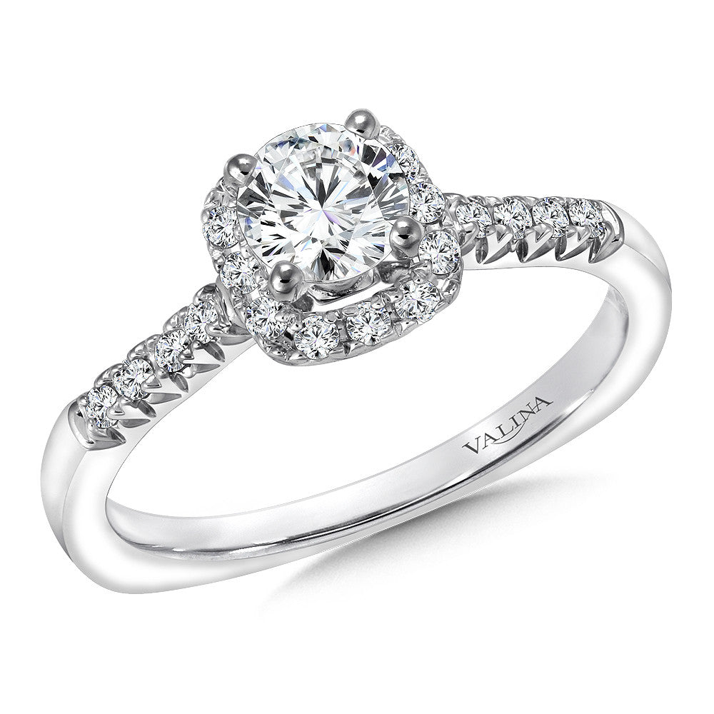 Valina Cushion Shape Halo Diamond Engagement Ring RQ9374W