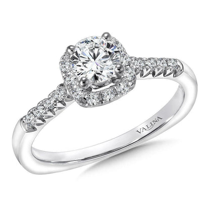Valina Cushion Shape Halo Diamond Engagement Ring RQ9374W