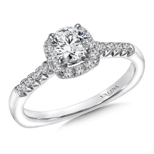 Valina Cushion Shape Halo Diamond Engagement Ring RQ9374W