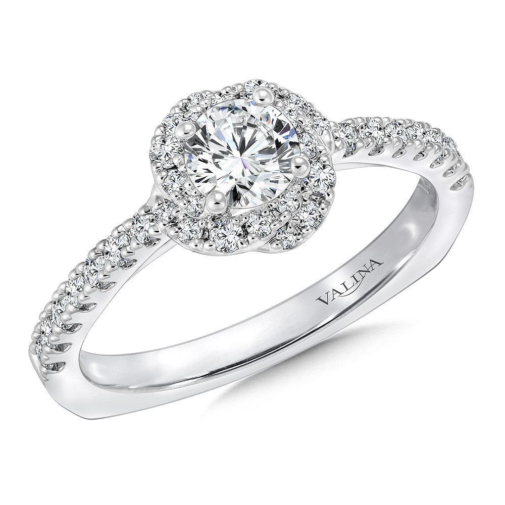 Valina Floral Shape Halo Diamond Engagement Ring RQ9408W