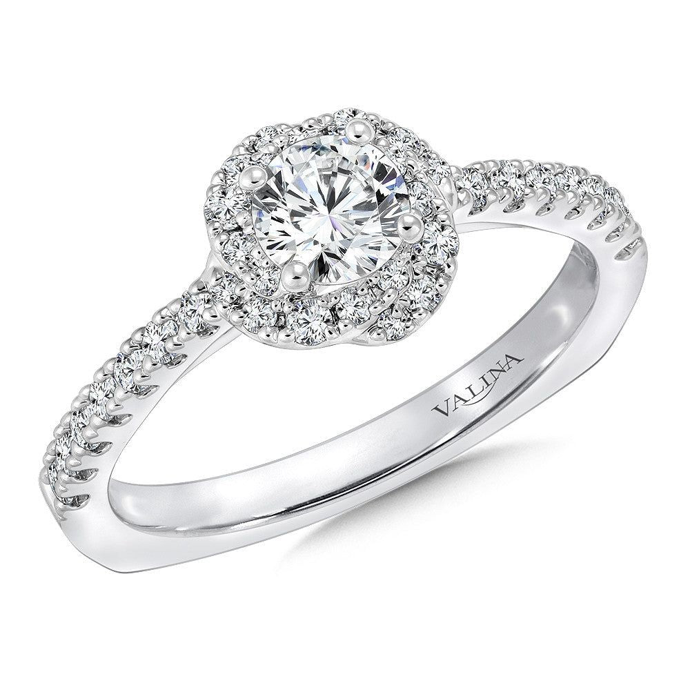 Valina Floral Shape Halo Diamond Engagement Ring RQ9408W