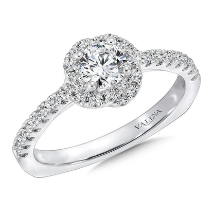 Valina Floral Shape Halo Diamond Engagement Ring RQ9408W