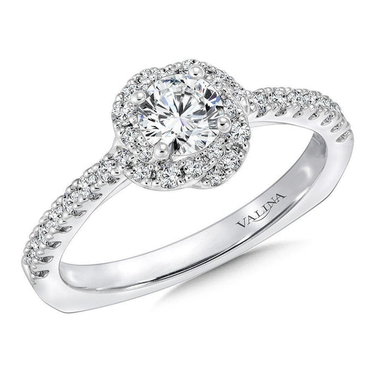 Valina Floral Shape Halo Diamond Engagement Ring RQ9408W
