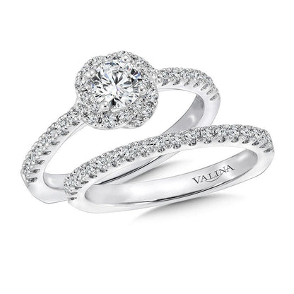 Valina Floral Shape Halo Diamond Engagement Ring RQ9408W