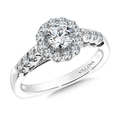 Valina Round Halo Diamond Engagement Ring RQ9446W