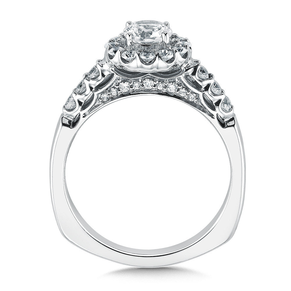 Valina Round Halo Diamond Engagement Ring RQ9446W