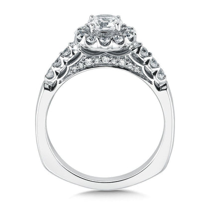 Valina Round Halo Diamond Engagement Ring RQ9446W