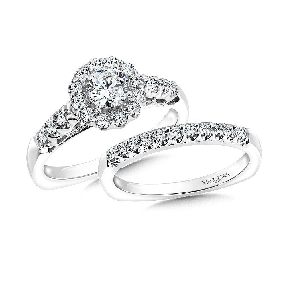 Valina Round Halo Diamond Engagement Ring RQ9446W
