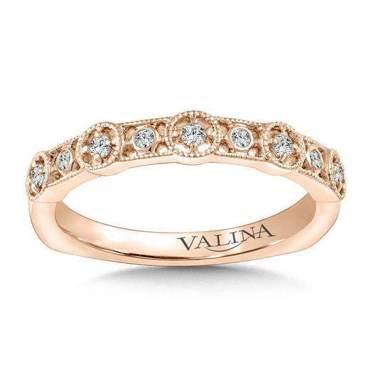 Valina Decorative Milgraine Stackable Diamond Wedding Band RS9835BP