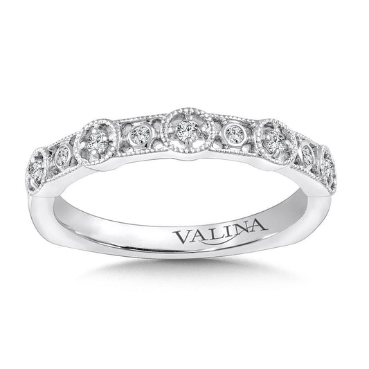 Valina Decorative Milgraine Stackable Diamond Wedding Band RS9835BW