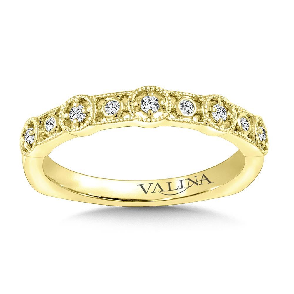 Valina Decorative Milgraine Stackable Diamond Wedding Band RS9835BY
