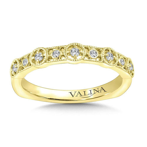 Decorative Milgraine Stackable Diamond Wedding Band RS9835BY