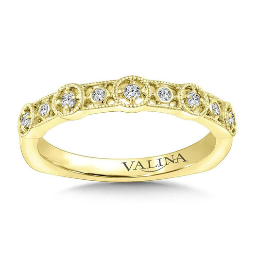 Valina Decorative Milgraine Stackable Diamond Wedding Band RS9835BY