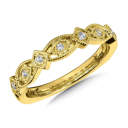 Valina Decorative Milgraine Stackable Diamond Wedding Band RS9836BY