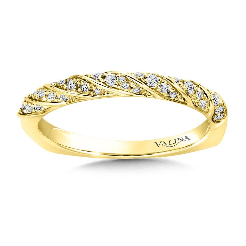 Valina Straight Spiral Stackable Diamond Wedding Band RS9838BY