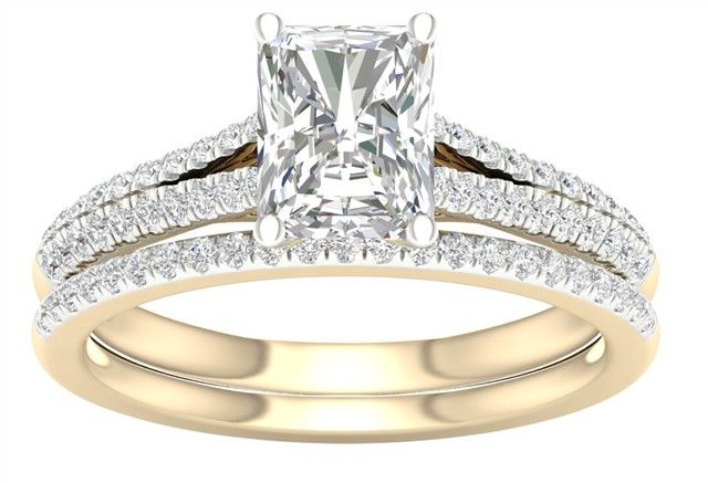 Certified Lab Grown 14K 2.40CT Diamond Bridal Set 66150