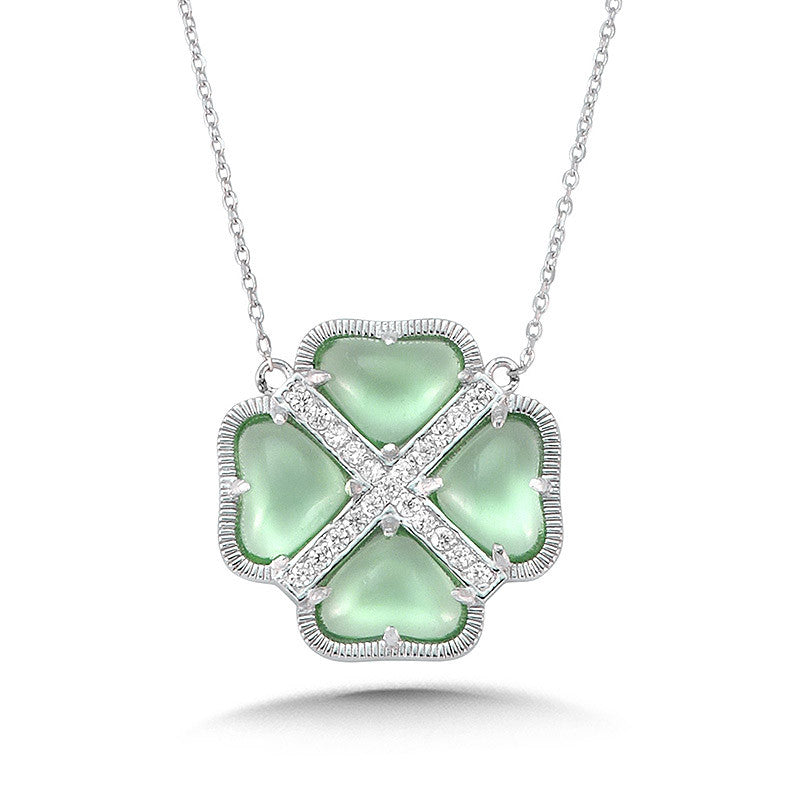 STERLING SILVER ARTISAN CLOVER PENDANT PSS009-W