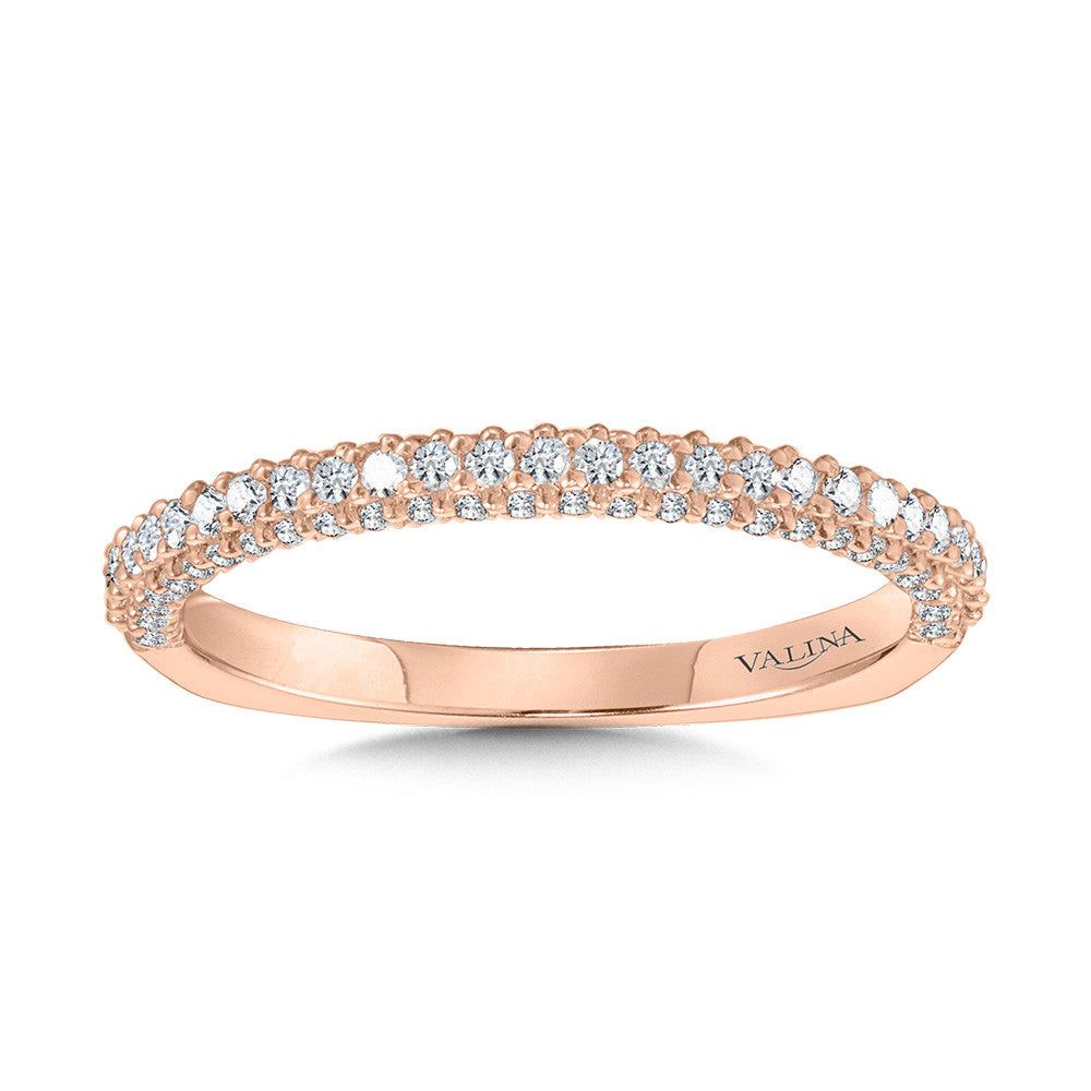 Valina Three-Row Diamond Wedding Band R2241BP