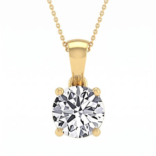 14K 2.00CT Certified Lab Grown Diamond Pendant ( IGI Certified ) 64523
