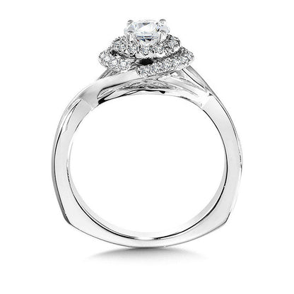 Valina Double Halo Engagement Ring R1055W