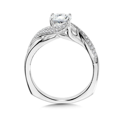 Valina Spiral Pave Diamond Engagement Ring R1054W