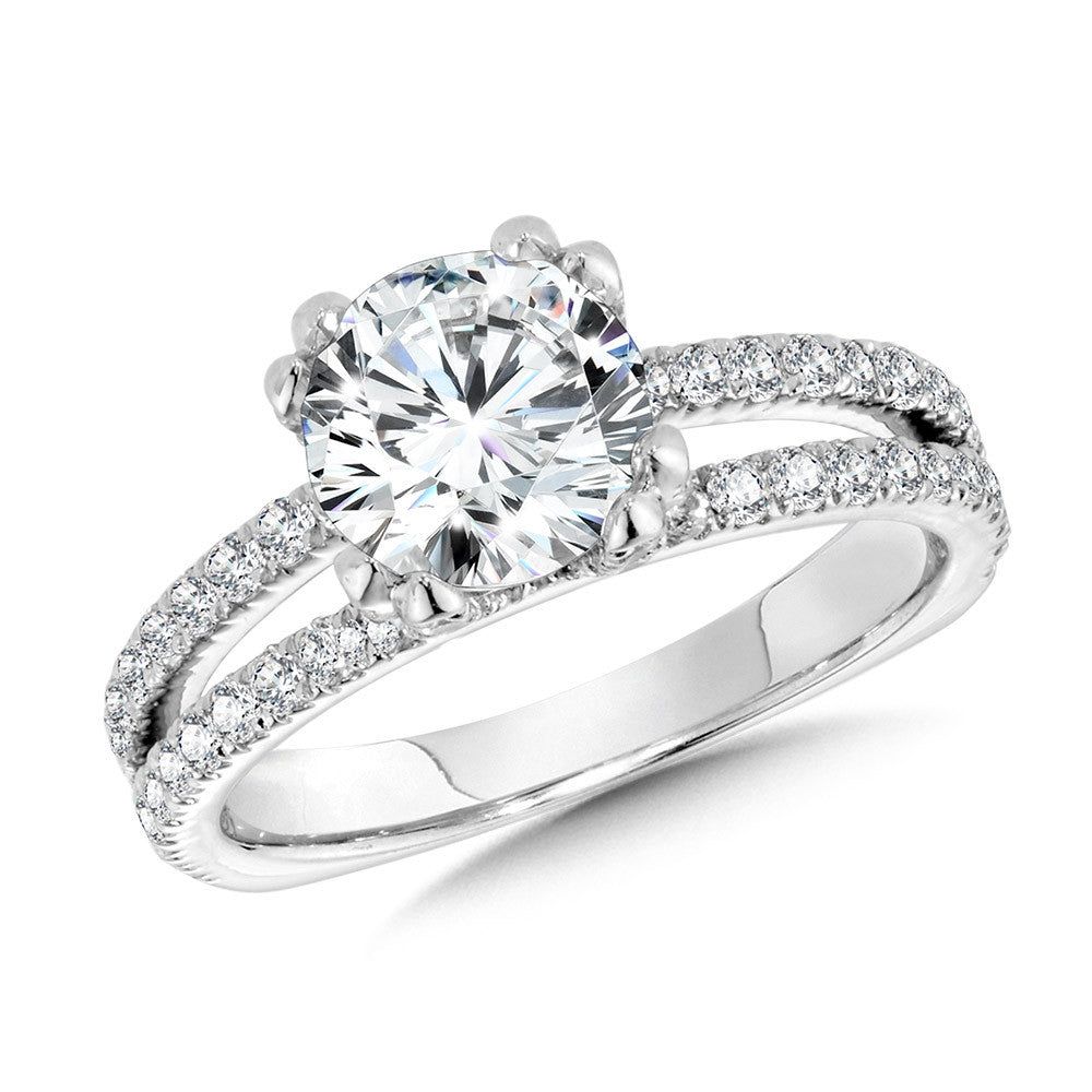 Valina Double-Prong Split Shank Diamond Engagement Ring R1091W