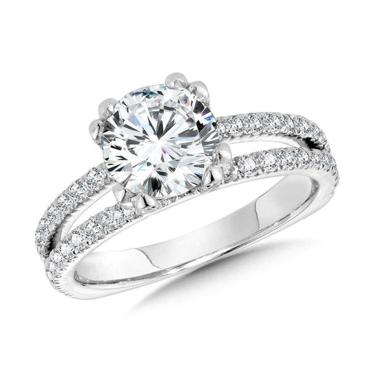 Valina Double-Prong Split Shank Diamond Engagement Ring R1091W