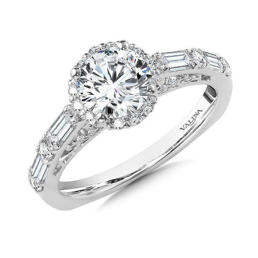 Valina Halo Diamond Engagement Ring R1062W