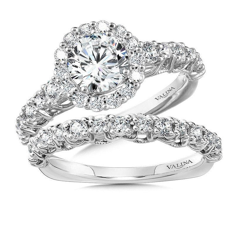 Valina Halo Diamond Engagement Ring R1066W