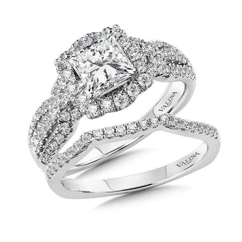 Valina Princess-Cut Diamond Engagement Ring R1060W