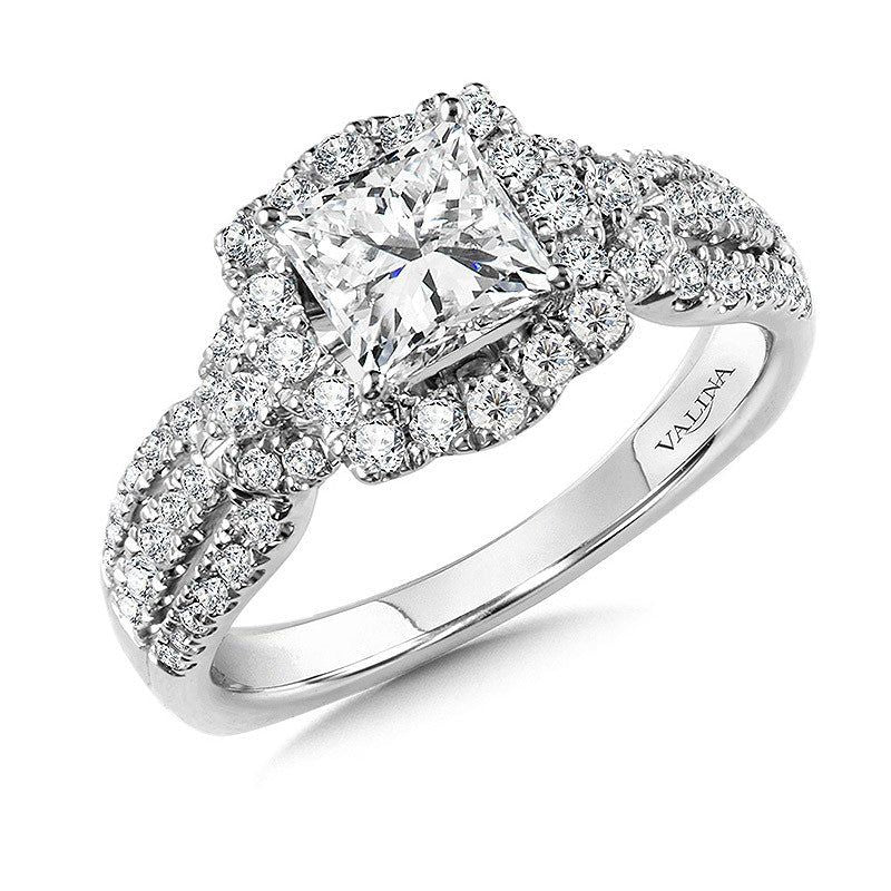 Valina Princess-Cut Diamond Engagement Ring R1060W