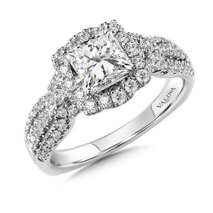 Valina Princess-Cut Diamond Engagement Ring R1060W