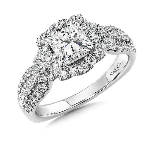 Princess-Cut Diamond Engagement Ring R1060W