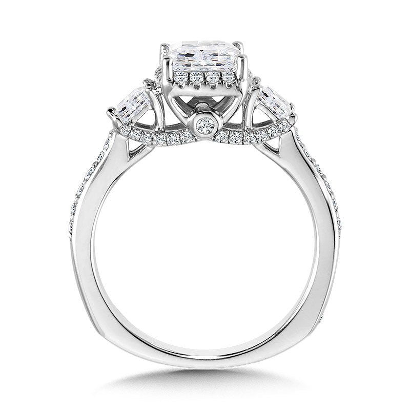 Valina Princess-Cut Three-Stone Diamond Engagement Ring R2218W
