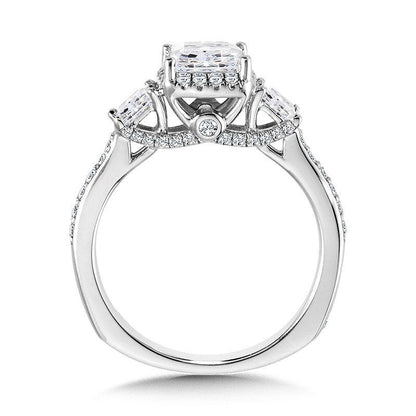 Valina Princess-Cut Three-Stone Diamond Engagement Ring R2218W