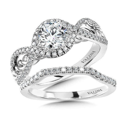 Valina Spiral Diamond Engagement Ring R1058W