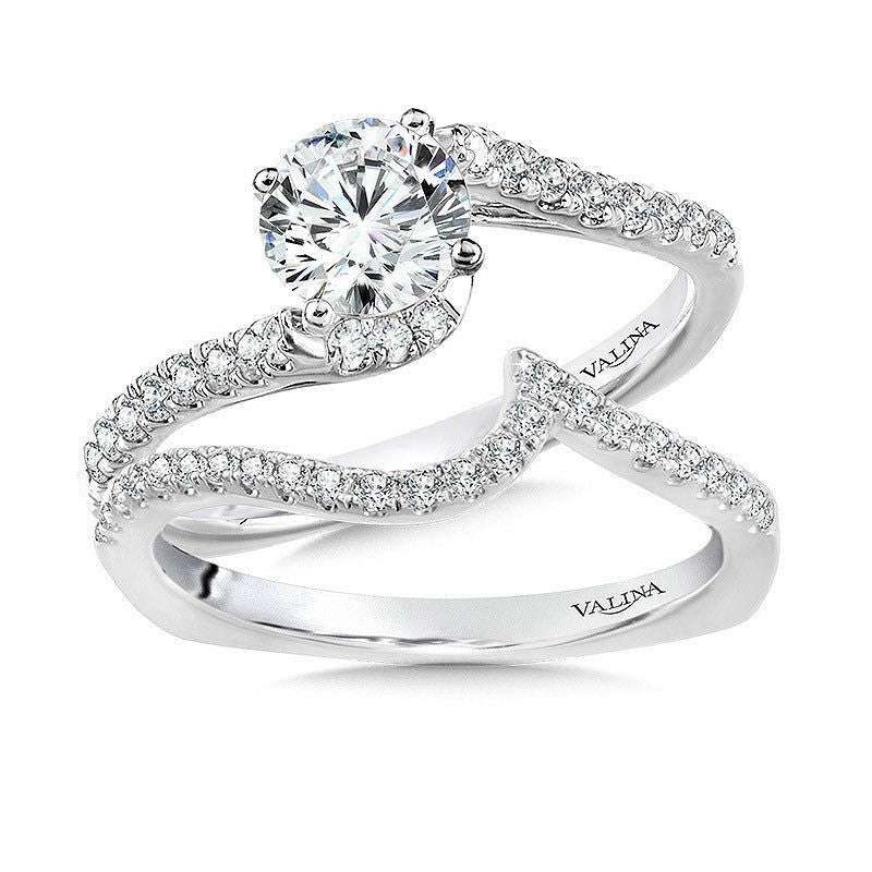 Valina Spiral Diamond Engagement Ring R1064W