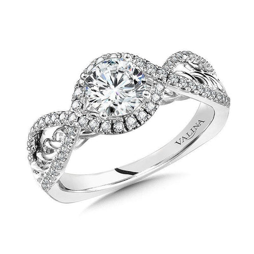 Spiral Diamond Engagement Ring R1058W