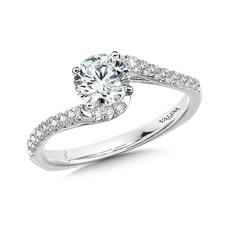 Valina Spiral Diamond Engagement Ring R1064W