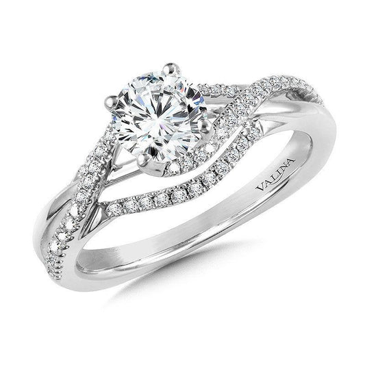 Valina Spiral Diamond Engagement Ring R1056W