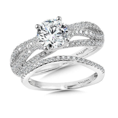 Valina Split Shank Diamond Engagement Ring R1057W
